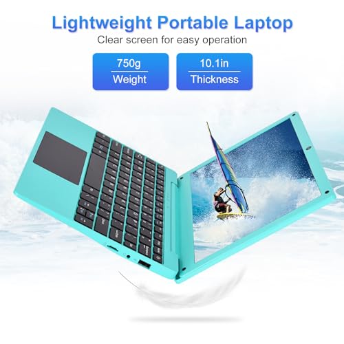 Image of 10.1Inch Lapttop,Quad-Core Processor with Android 12.0 OS, Built-in Camera, WiFi,USB Interface, Tpye-c Charging for Learning and Entertainment (Blue 2GB+64GB)