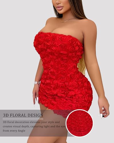 Image of Sliot Strapless Tube Dress Tube Dresses for Women 2025 Party Mini Club Going Out Short Dresses Sexy Vacation Outfits
