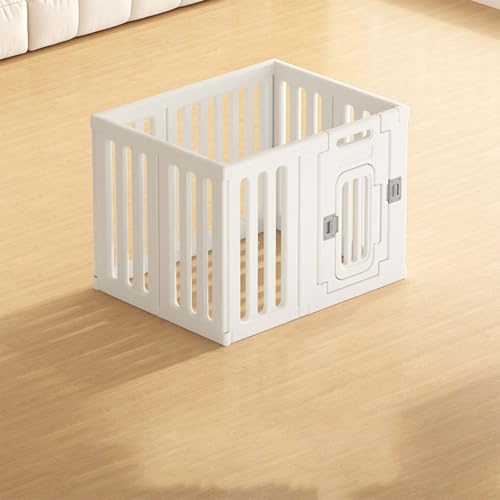 PNJKGY ペットサークル 犬 ゲージ 自由な組み合わせ 二重扉設計 HDPE素材 犬サークル 無臭 滑らかな感触 外部ドアロック ペットゲージ 滑り止め吸盤 丸洗い可能 簡単に接合可能 サークル ペットフェンス 小型犬 中型犬 大型犬(83x63x60