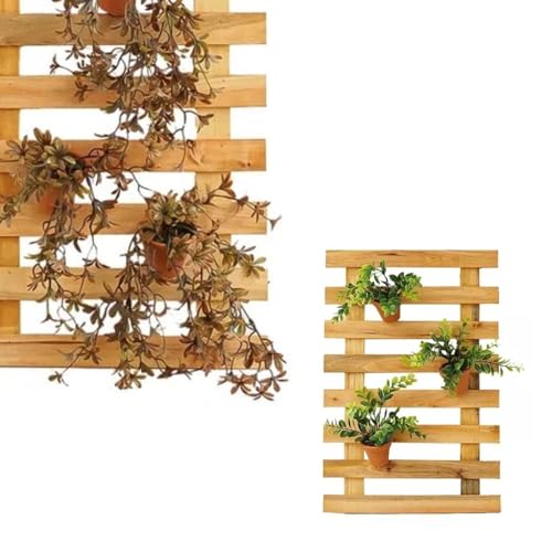 Kit 2 Peças Treliça De Madeira Painel Jardim Vertical Floreira