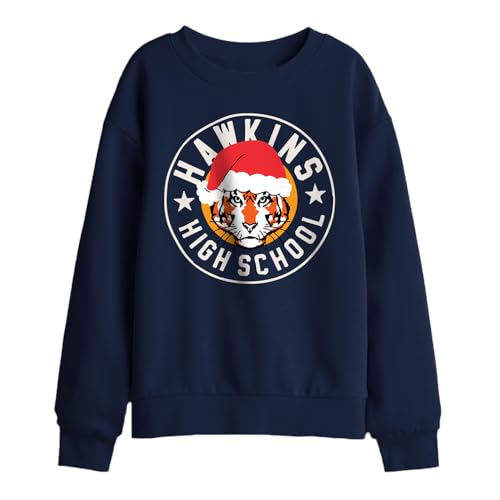 Sweat Stranger Things enfant noir chaud et résistant aux lavages motif Hawkins