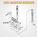 RANSOTO 4 PCS Fuel Injectors Compatible With Kubota Engines V2203 V2003 D1703 Replace 16454-53905 Fuel Injector