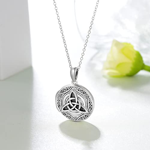 Irish Locket Celtic Locket Necklace That Holds Pictures Photo Keep Someone Near To You Sterling Silver #TOP1