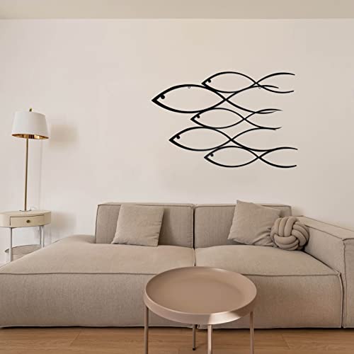 HRZZEOKV Scultura Parete in Metallo Pesce, Arte