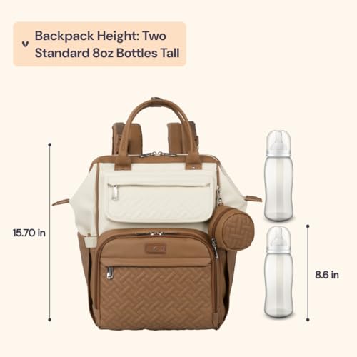 BabbleRoo Leather Diaper Bag Backpack