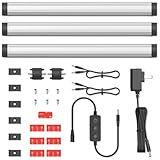 GETINLIGHT 12-inch Plug-in LED Under Counter Lights for Kitchen, Day Light 5000K, Pack of 3, IN-0110-23-SN-5K