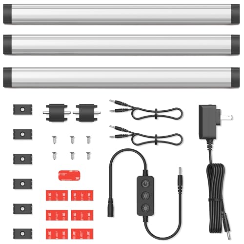 GETINLIGHT 12-inch Plug-in LED Under Counter Lights for Kitchen, Soft