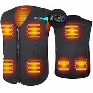DUKUSEEK Upgraded Heated Vest for Men Women – Lightweight Rechargeable Electric Heating Vest with 7.4V Battery Pack for Hunting Hiking Camping