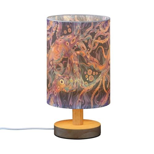 Lámpara de mesa de noche animal marino multicolor miniatura 2