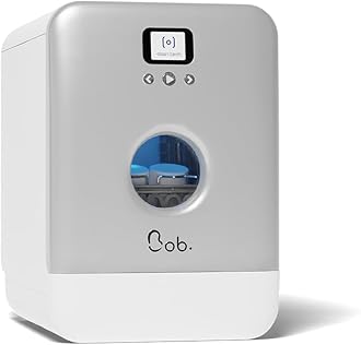 Bob - Compact Dishwasher -daily dishes of 3 people - Built-in Dishwasher - Free-standing, Integrated tank, Portable - White (Grey)