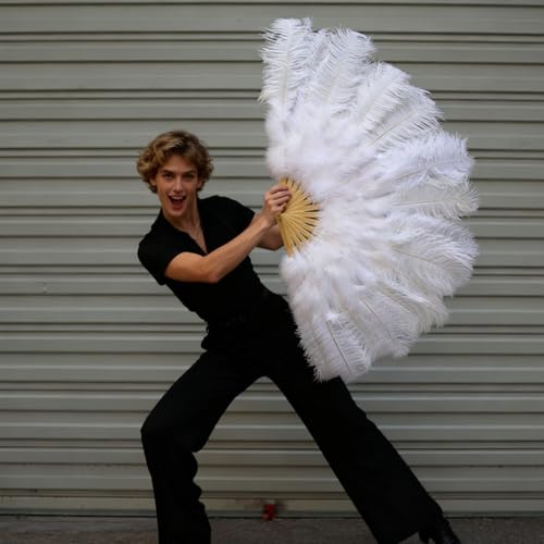 Éventails pour danse en ligne à 13 branches artisanaux pour spectacle - 3