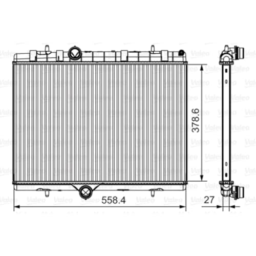 Radiador de motor de coche VALEO 735630 para recambio de refrigeración 3