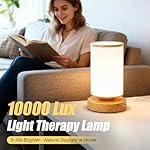 Qiuxunies Light Therapy Lamp 10000 Lux, Sunlight Lamp with Remote Control, 3 Color Temperatures & 4 Brightness Levels, Full Spectrum Light, Ideal as Desk, Bedside Lamp & Gift for Home/Office - Image 2