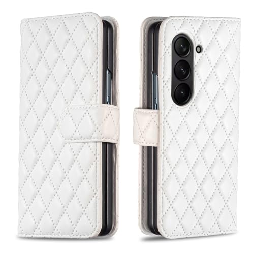 Protection Samsung Galaxy Z Fold 7 cuir blanc anti-rayures étui aimanté