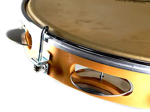 Pandeiro Injetado 10 pol Pele animal Torelli TP 300 Bag Luxo