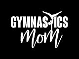 Gymanastics Mom with Gymnast NOK Decal Vinyl Sticker |Cars Trucks Vans Walls Laptop|White|7.0 x 4.5...