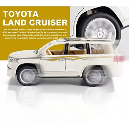 Image of Kids Toy car Playsets 1:32 Lcruiser Diecast Metal Car for Kids Pull Back Cars with 4 Openable Doors Light and Musical Sound (Multi)
