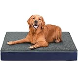 FAREYY Large Dog Bed for Small Medium Large Dogs Up to 55/85/115lbs - 4 inch Orthopedic Egg-Crate Foam with Removable Washable Cover - Fleece Top with Waterproof Non Slip Bottom Pet Mat Dog Crate Bed