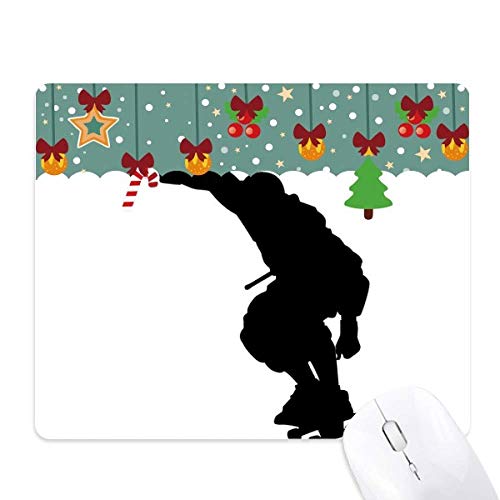 Tapis de souris bureau de Noël en caoutchouc pour le patinage
