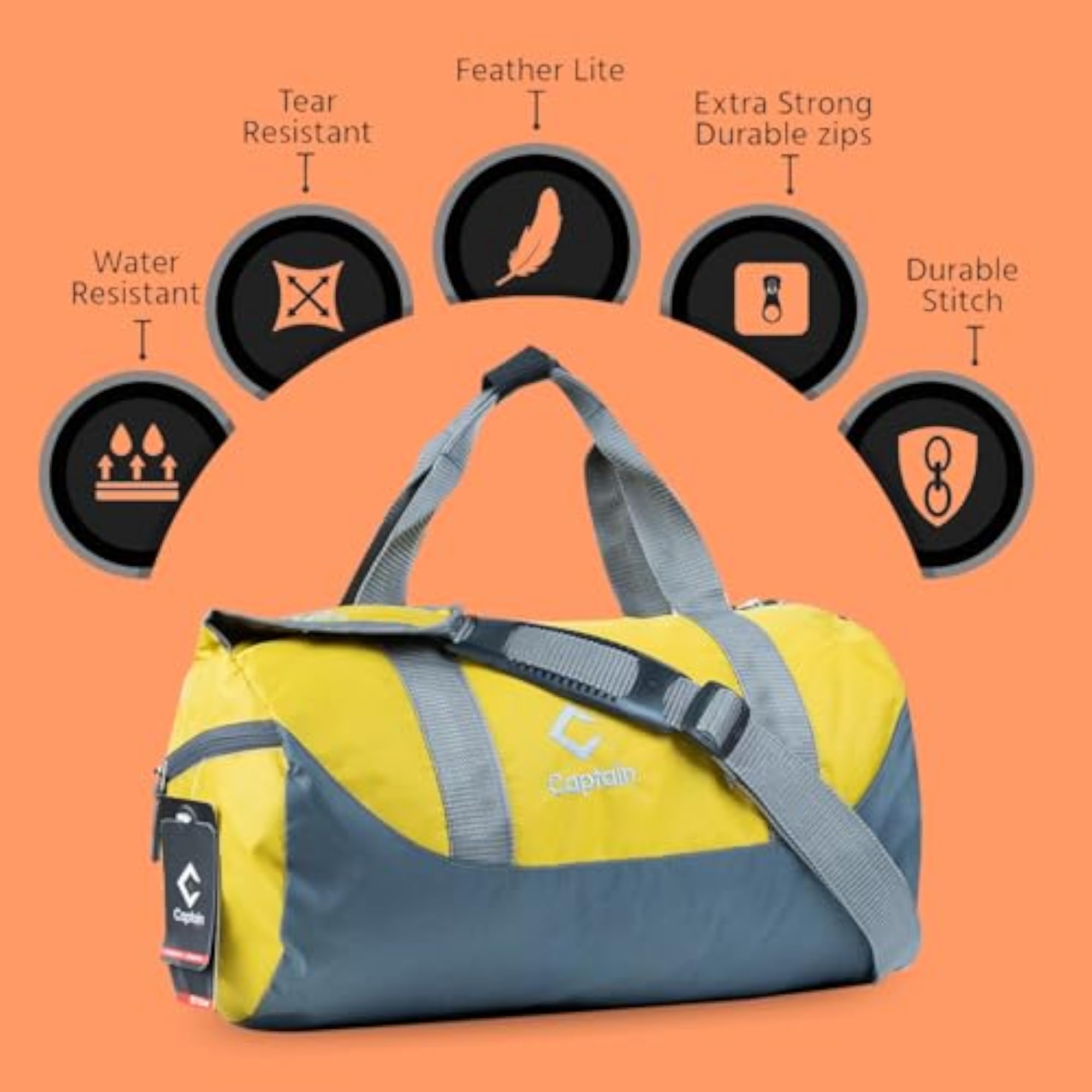 Water Resistant Travel Duffle Bag for Men and Women