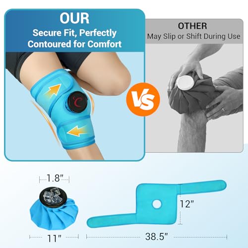 Image of Comfytemp Knee Ice Pack Wrap, Wearable Ice Bags for Injuries Reusable | FSA Eligible HSA, for Knee Replacement Surgery, Meniscus Tear, 1H Long Lasting, Hot & Cold Therapy for Arthritis, Recovery