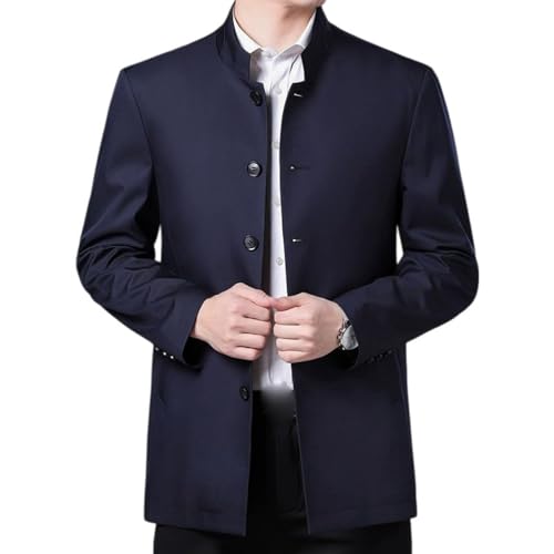 Trench décontracté pour homme d'âge mûr veste d'automne