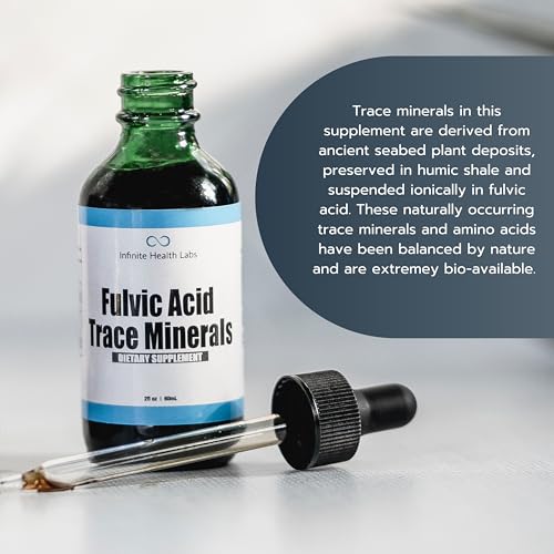 Infinite Health Labs FV19AM Fulvic Acid Trace Minerals Supplement - 169 Servings - Humic Acid Multimineral Electrolyte Liquid Drops thumb #4
