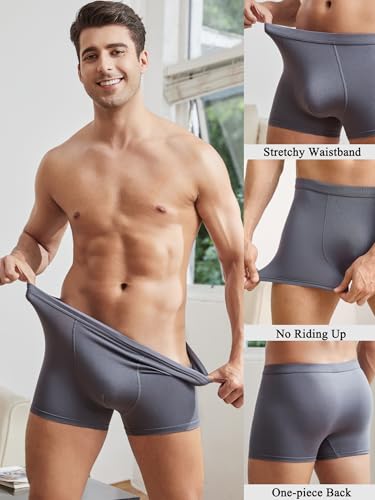 Men's Soft Trunk Underwear Comfortable Short Leg Underpanties 3 Pack3