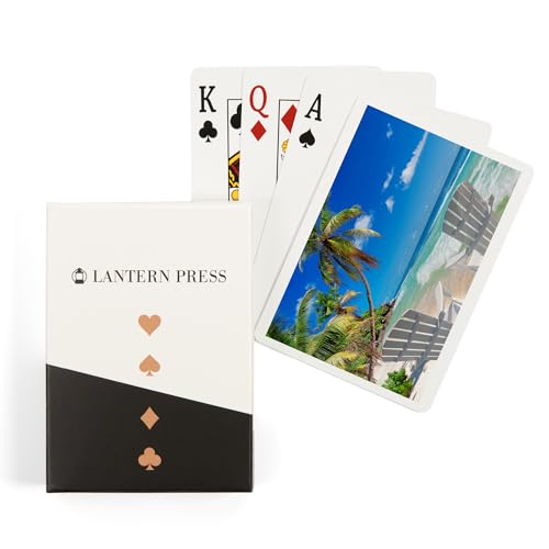Baraja de 52 Cartas Tamaño Póker Playa y Palma