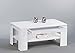 Produktbild lifestyle4living Couchtisch, Tisch, Wohnzimmertisch, Salontisch, Sofatisch, Kaffeetisch, Clubtisch, weiß, Weiss, Ablageboden, Schubkasten, Schublade