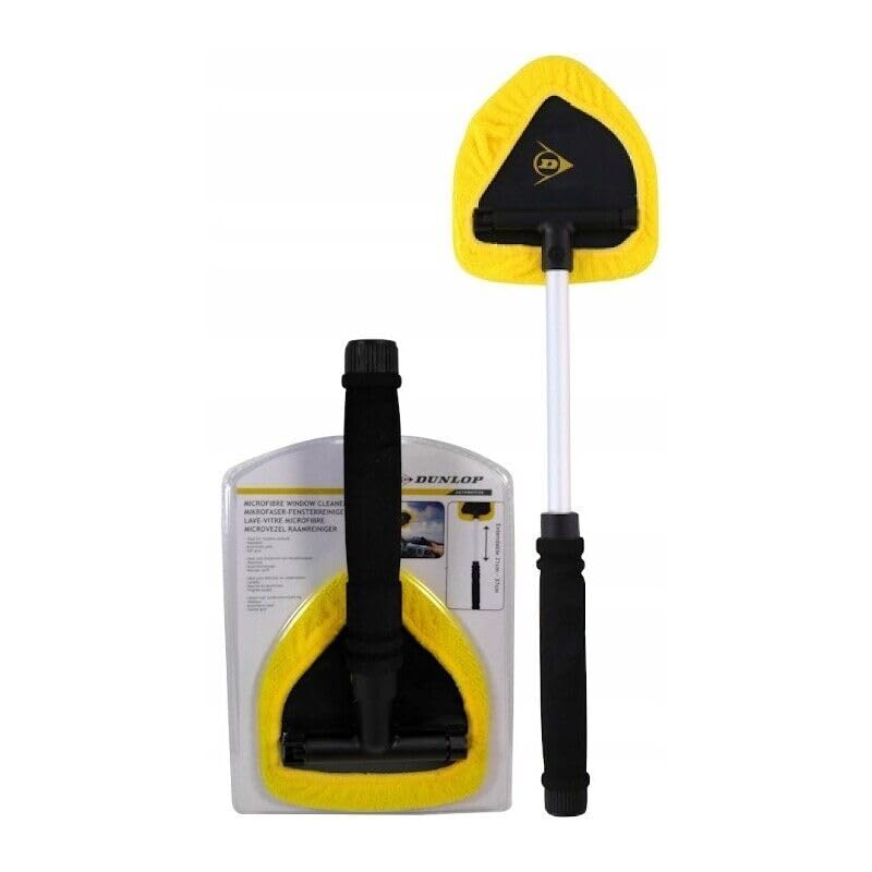 DTD QUALITY MATTERSDunlop Windscreen Long Reach Microfiber Glass Cleaner Cloth Demister Pad Car Van Washable Cloth Can Be Removed After Work or Soiling & cleaned in The Machine at 30°C.