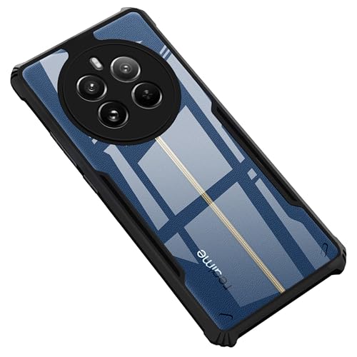 Zapcase Back Case Cover for Realme 12 Pro Plus 5G | Compatible for Realme 12 Pro Plus 5G Back Cover | Clear Case with Camera Protection | (TPU + PC | Matte Black)