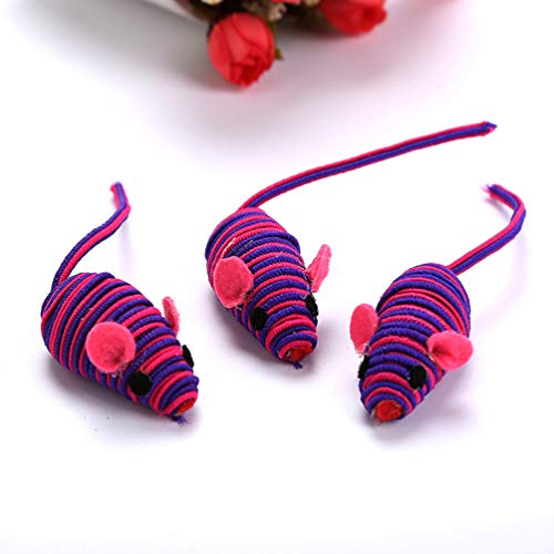 TEHAUX 12PCS Brinquedo Do Gato Do Rato-Corda Elástica Rato Brinquedo Teaser Gato Brinquedo Do Rato C