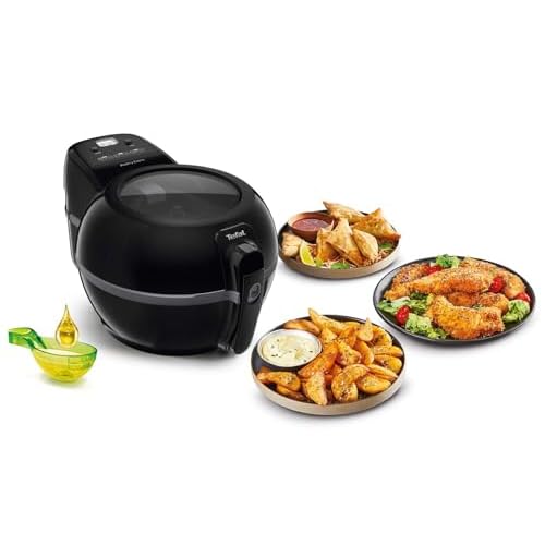 Tefal FZ7228 ActiFry Extra Heißluftfritteuse | AirFryer mit Rührarm, kein Schütteln | 1550 W | 1,2 kg für 6 Personen | High Speed Airflow | Timer | ‎energiesparend | gesunde Friteuse ohne Öl | Schwarz