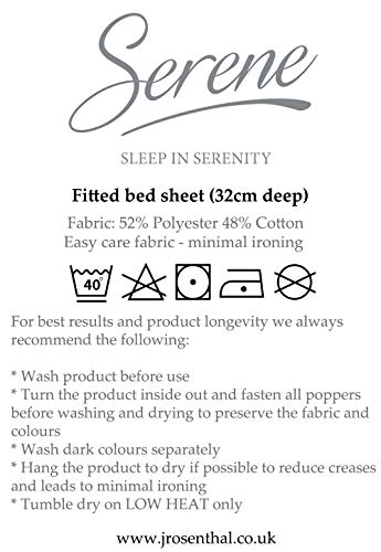 Serene, Blush Pink Fitted Sheet, 32cm Deep, Super King Size (200 x 180 x 32cm), Soft Polycotton, Elastic Corners - Image 4