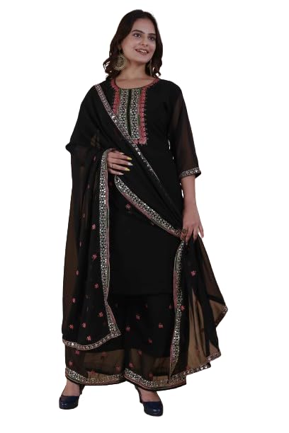ANNI DESIGNER Kurta Donna con Palazzo & Dupatta