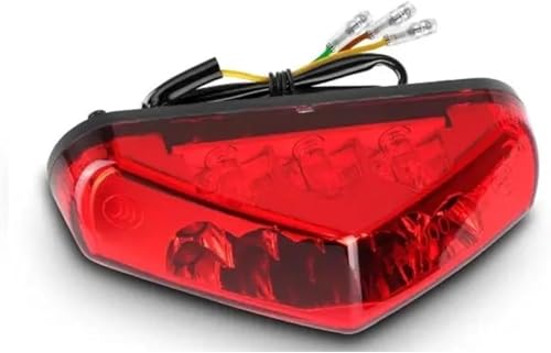 Luz trasera de freno 12V para moto Honda mini y ATV cross roja