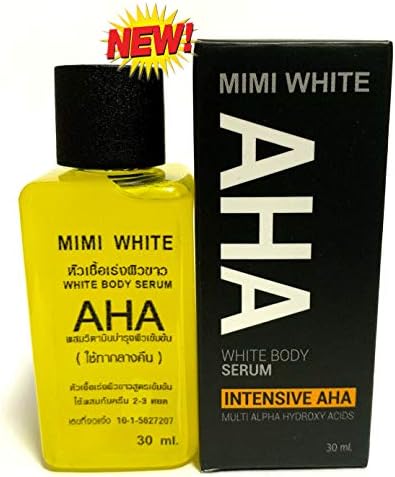 x 4 MINI WHITE Extra Speed Whitening Skin Body Serum AHA Vitamin Brightening Beauty Care Cream For Body, Face, Neck, Bikini, Sensitive Areas & All Skin Types - Dark Spot Corrector 30 ML Within 7 Days