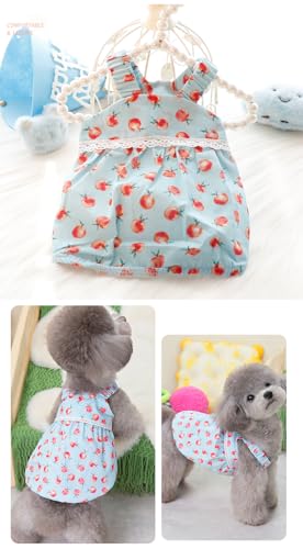 Vestido princesa para perros pequeños rosa con encaje miniatura 4