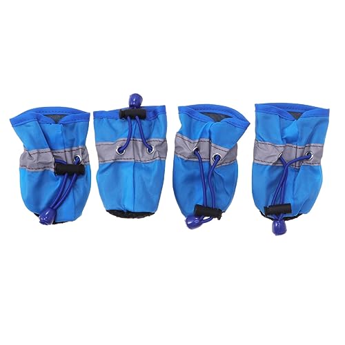 Toyvian 4Piezas Botas Impermeables para Perros Pequeños De Antideslizante para Mascotas Botines De Lluvia y Nieve