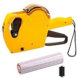 LSXD Etiquetadora de Precios, Pistola de Etiquetas para Precios de 8 Dígitos Manual, con 10 Rollos de Papel de Código y 1...