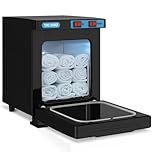 LIROPAU Towel Warmer, Towel Heater Cabinet, Heated Towel Steamer Quick Heating Towel Warmer with Towel Clip Fast Heating to 202 F, Large Capacity Beauty Towel Warmer for Spa, Facials, Shaving (Black)