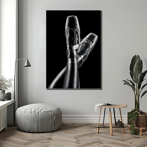 Tableau sur toile Pointes noires vibrer au rythme de la danse classique affiche murale - 2