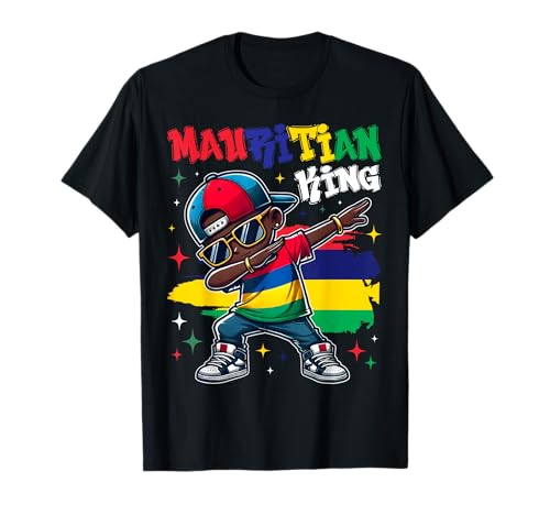 Le roi mauricien dabbing drapeau de l'île Maurice Fierté pour enfants T-Shirt