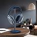 MANMUVIMO Headphone Stand, Desktop Headset Holder Heavy Base Desk Earphone Stand Aluminum Gaming Headset Hanger Rack for AirPods Max, AirPods, AirPods Pro, Sony, Beats, Bose, Razer and More(Blue)
