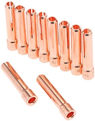 Mtsooning 10PCS 1.8Inch 10N25S Stubby Collet, TIG Welding Torch Series, Collet Tip Replacement Fit for WP PTA DB SR 17 18 26 10PK
