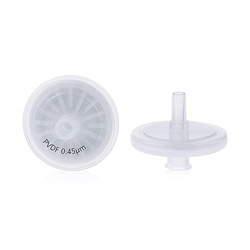 Miniatura 8 de Labfil Filtros de jeringa PVDF Hidrófilos de 0.984 in de diámetro 0,22 um Filtro de tamaño de poro no estéril para Scientic Lab Paquete de 20
