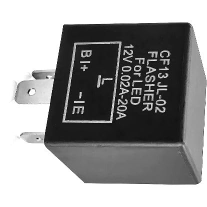 LED Flasher Relay, 3-Pin 12V Universal Electronic Turn Signal Relay to Fix Hyper Flash & Hazard Warning Blinker for Cars, Trucks, Motorcycles, Plug and Play
