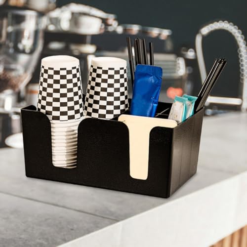 Boîtes de rangement café et thé en PP noir SHINEOFI pour sachets et accessoires - 5