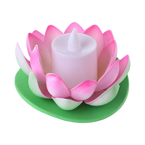 KINTRADE Waterproof Colorful Lotus Lights Water Lights Night Lights Garden Pond Lights Decoration Colorful Pink
